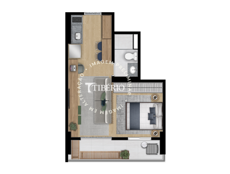 Studio 33,42m²