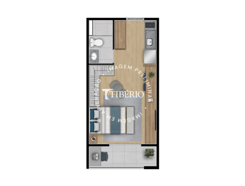 Studio 28,67m²