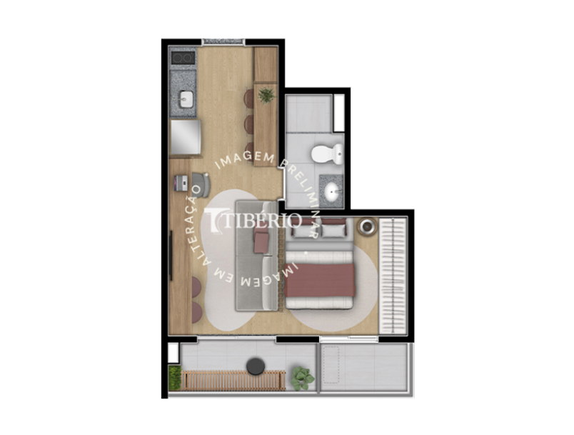 Studio 31,38m²